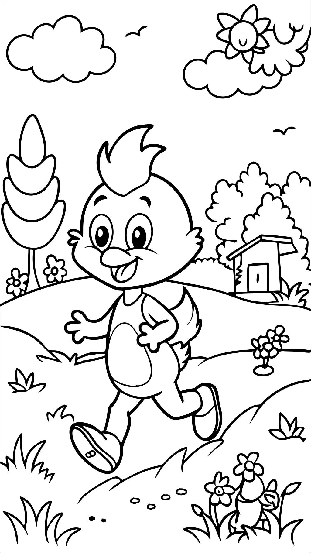 coloriage poulet petit